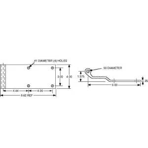 HINGE, ALUMINUM 4-HOLE (STO-04-08316-000-00)