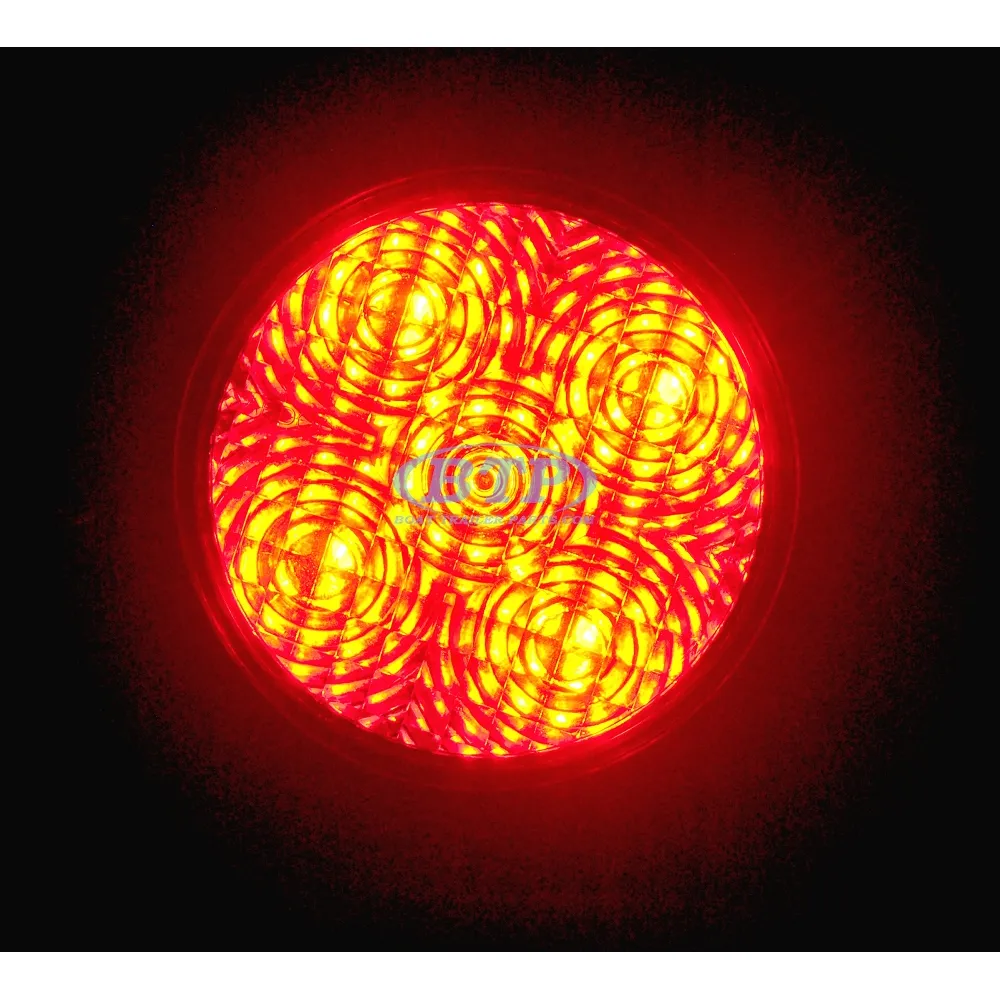 LED Red Submersible Trailer Tail Light 4″ Round Recessed Mount