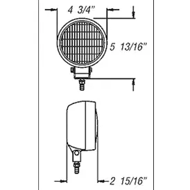 LT05-125 – 5″ Utility/Tractor Light w/ Rubber Housing
