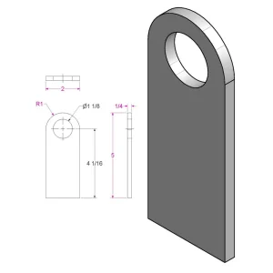 M0063 – Ramp Tab Outer Wood/Grat-X/FL PLT