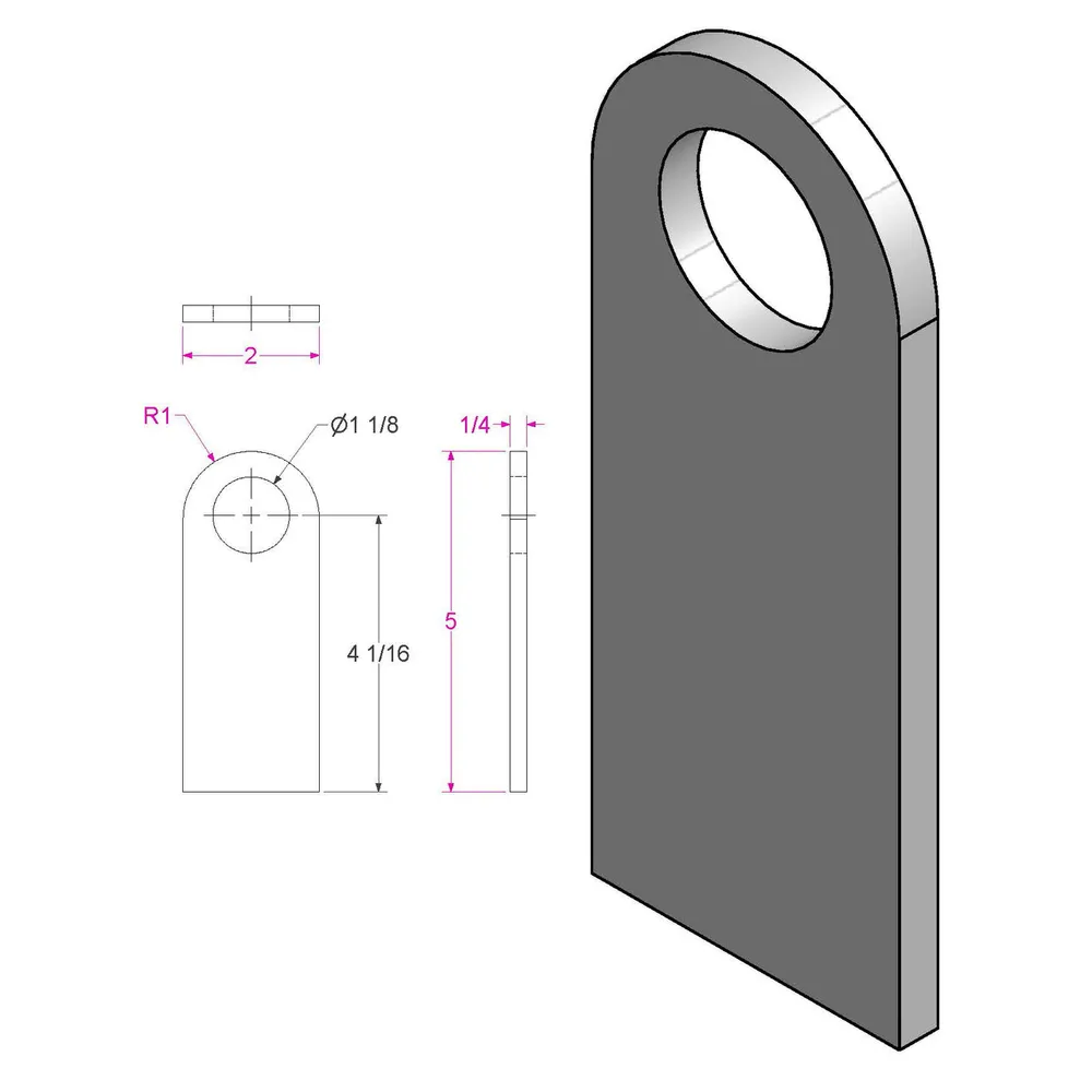 M0063 – Ramp Tab Outer Wood/Grat-X/FL PLT