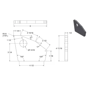M0625 – Lower Hydraulic Cylinder Mount
