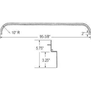 NOSE RAIL, 10″ RADIUS, 95-1/2″