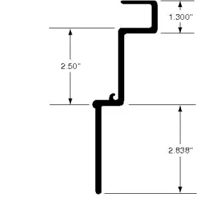 NOSE RAIL, 102″ DOUBLE-STEP