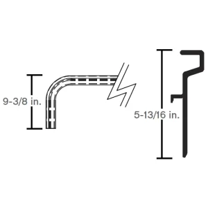 NOSE RAIL 4″ RAD, 10-1/4″ RETURN