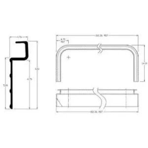 NOSE RAIL ALUM SQUARE 102′