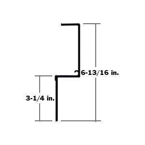NOSE RAIL, FRONT TOP W/GROOVE 93″