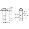 PIN, TWIST LOCK, 1.5″ SHAFT, 5-1/8″ TALL
