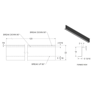 PNG-5005 – 14″ x 10′ Frame Member