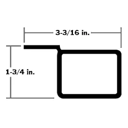 POST, ALUMINUM, FRONT TOP CONNECTOR, 87″