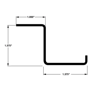 POST, STEEL, “Z”, 1-3/8″ DEEP, 107″ LONG