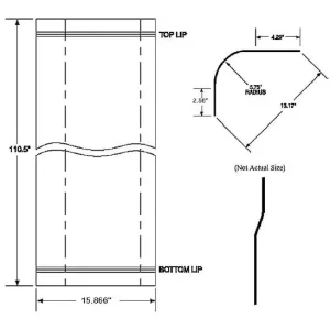 RADIUS PANEL OUTER WHITE ALUM