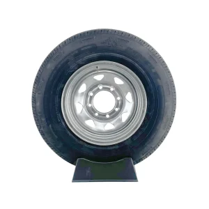 Rainier ST235/80R16 Radial Trailer Tire on a 8 Bolt Galvanized Wheel