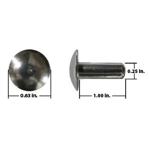 RIVET BH 1/4 1″ 143PCS PER LB, 5/8″ HEAD