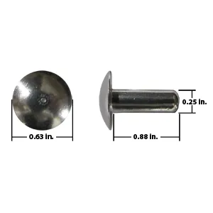 RIVET BH 1/4 7/8″ 157PCS PER LB, 5/8″ HE