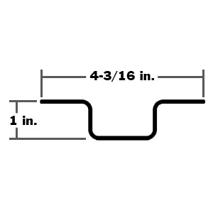 ROOF BOW GALV STL 98-1/4″ LONG