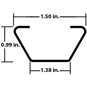 ROOF BOW, INTERMEDIATE, 96″ BODY, GALV.