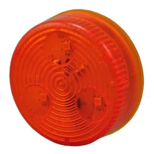 Round LED Clearance/Marker Light, 4-Diodes, Amber, 2″ Diameter # CL-22020-A