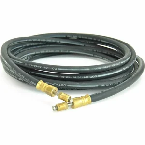 Rubber Flex Line 3/16 Invert Flare Male Both Ends (12″)