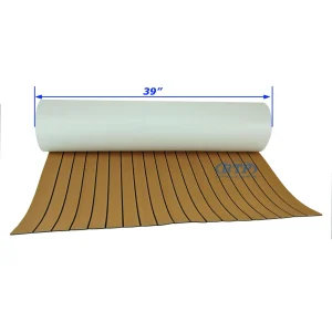 SeaDek Marine Sheet Material 39 inch x 77 inch Faux Teak Mocha Boat Mat Non Skid