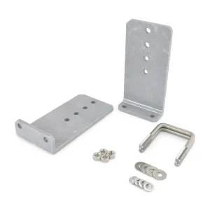 Set of 2 – 10 inch Heavy Duty Aluminum Boat Trailer Bunk Brackets L-Type Kit for 3×3 Cross Member