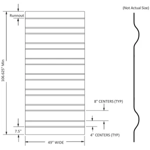 SIDE PANEL, WHITE 15 CORRUGATIONS