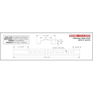 SIDE POST, LOGISTIC, 107 1/4