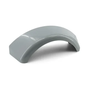 Silver Plastic Boat Trailer Fender Tapered Single Axle 26 1/4 in x 8 in x 8 in Bracketless