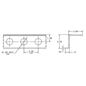 SLIDER RAIL, STD. UPPER 232″ LONG .23″