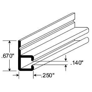 Small Curtain Track – Horizontal – 94″ Long