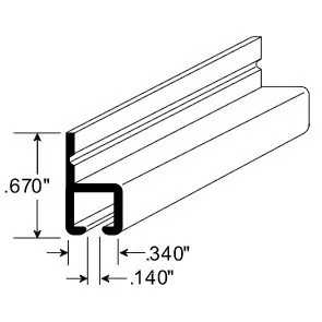 Small Curtain Track – Vertical – 94″ Long