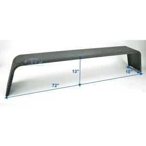 Steel Diamond Plate Trailer Fender Tandem Axle 10 x 72 x 13