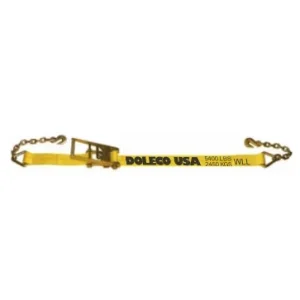 STRAP, 3″ x 30′, RATCHET w/CHAIN ANCHORS (DOL-23405330)