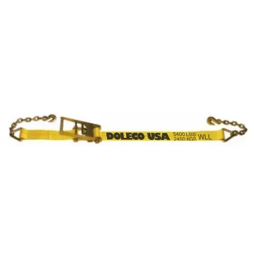 STRAP, 3″ x 30′, RATCHET w/CHAIN ANCHORS (DOL-23405330)
