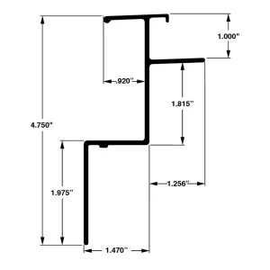 TOP RAIL, “GVFD”,325″ LONG (27′) FRP