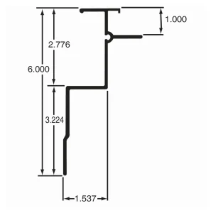 TOP RAIL, “GVSD”,325″ LONG (27′) (MOR-00015904)