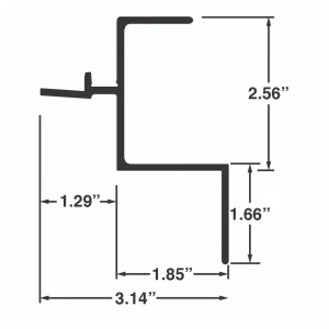 TOP SIDE RAIL, FRP (1 PC) 317″ 26.4′