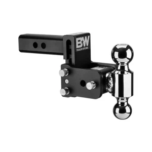 Tow & Stow Adjustable Trailer Hitch Ball Mount – Fits 2.5″ Receiver – Dual Ball (2″ x 2-5/16″) – 5″ Drop – B&W