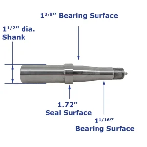 Trailer Axle Spindle For 3500 lb Axle #84 Weld On 1 1/2 inch Round