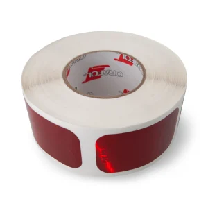 Trailer Red Reflective Visibility Tape Adhesive Stickers by Tecniq 168ft Roll