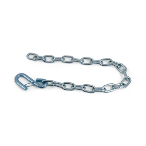 Trailer Safety Chain Zinc Plated 1/4 Thickness 30 in 5,000lb with S Hook