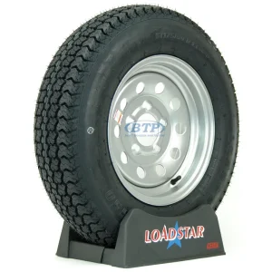 Trailer Tire ST175/80D13 Bias on Silver Modular Wheel 5 Lug by Loadstar