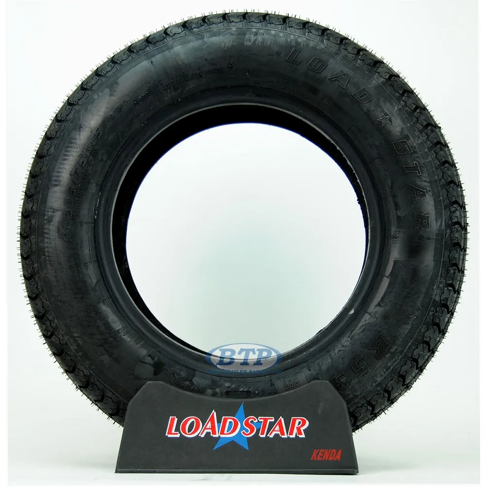Trailer Tire ST205/75D15 Bias Ply 15 in Load Range C 1820lb by Loadstar