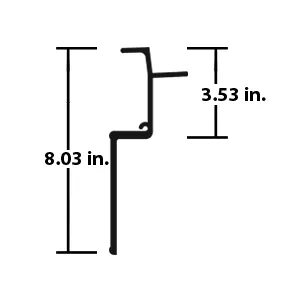 WABASH TOP RAIL 2″ WEDGE