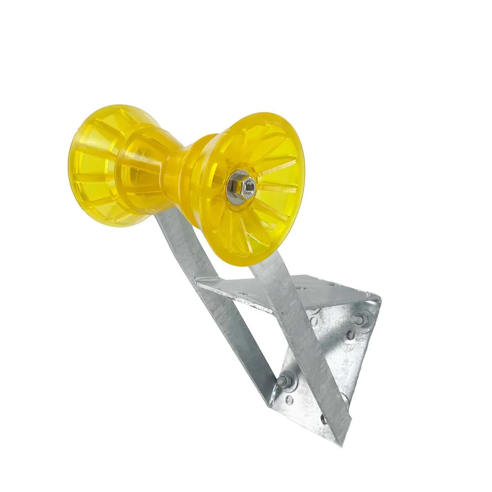 Winch Seat with Yellow PVC Roller and Bells for 2″ or 3″ Wide Boat Trailer Winch Stand