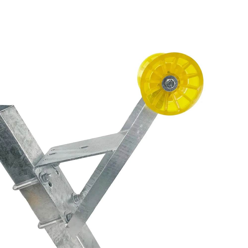 Winch Seat with Yellow PVC Roller and Bells for 2″ or 3″ Wide Boat Trailer Winch Stand