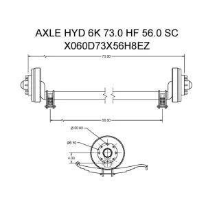 X060D73X56H8EZ – 6K Hydraulic Axle 73.0 HF 56.0 SC
