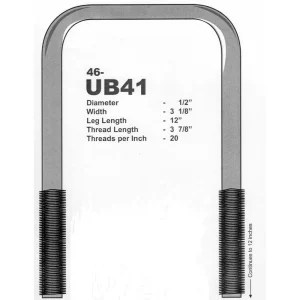 Zinc 1/2″ U-Bolt 3/18″ X 12″ Square